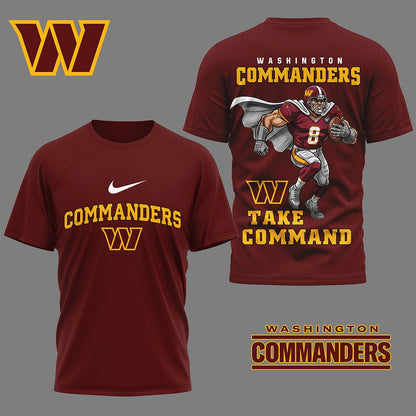 LIMITED EDITION - NEW CUSTOMIZED NFL12 WTC WASHINGTON COMMANDERS NATION GEAR 3D SHIRT