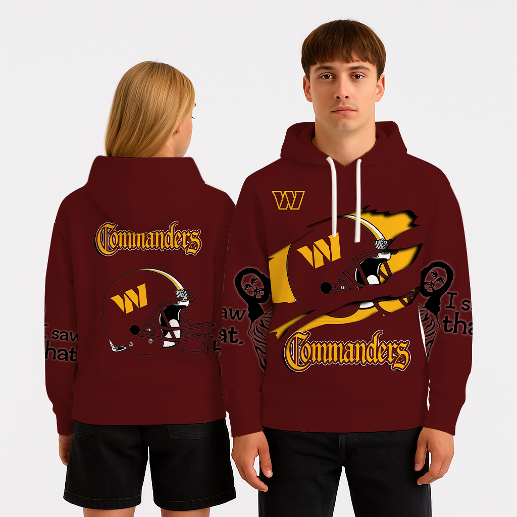 LIMITED EDITION - NEW CUSTOMIZED NFL12 WTC WASHINGTON COMMANDERS UNISEX T-SHIRT, POLO, HOODIE & JACKETS