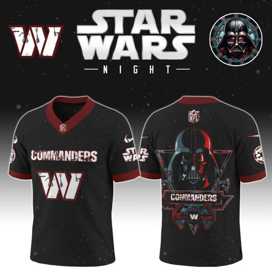 LIMITED EDITION - NEW CUSTOMIZED NFL12 WTC WASHINGTON COMMANDERS V-NECK BASKETBALL JERSEY
