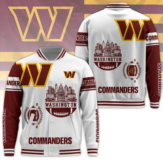 LIMITED EDITION - NEW CUSTOMIZED NFL12 WTC WASHINGTON COMMANDERS BASEBALL JACKET