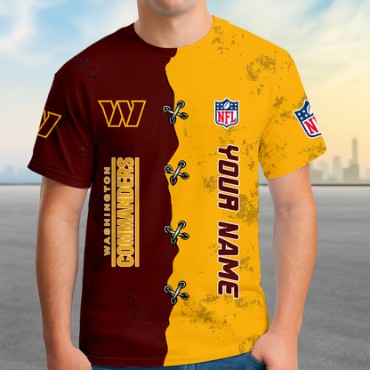 LIMITED EDITION - NEW CUSTOMIZED NFL12 WTC WASHINGTON COMMANDERS UNISEX T-SHIRT, POLO, HOODIE & JACKETS