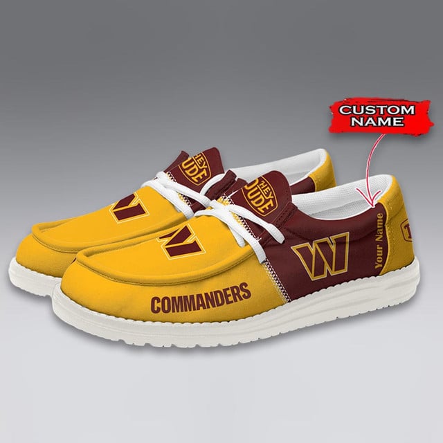 LIMITED EDITION - NEW CUSTOMIZED NFL12 WTC WASHINGTON COMMANDERS LOAFER SHOES