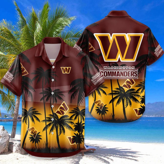 LIMITED EDITION - NEW CUSTOMIZED NFL12 WTC WASHINGTON COMMANDERS UNISEX HAWAIIAN SHIRT & SHORTS SET
