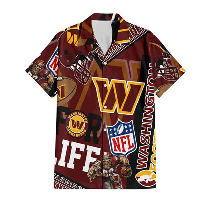 LIMITED EDITION - NEW CUSTOMIZED NFL12 WTC WASHINGTON COMMANDERS UNISEX HAWAIIAN SHIRT & SHORTS SET
