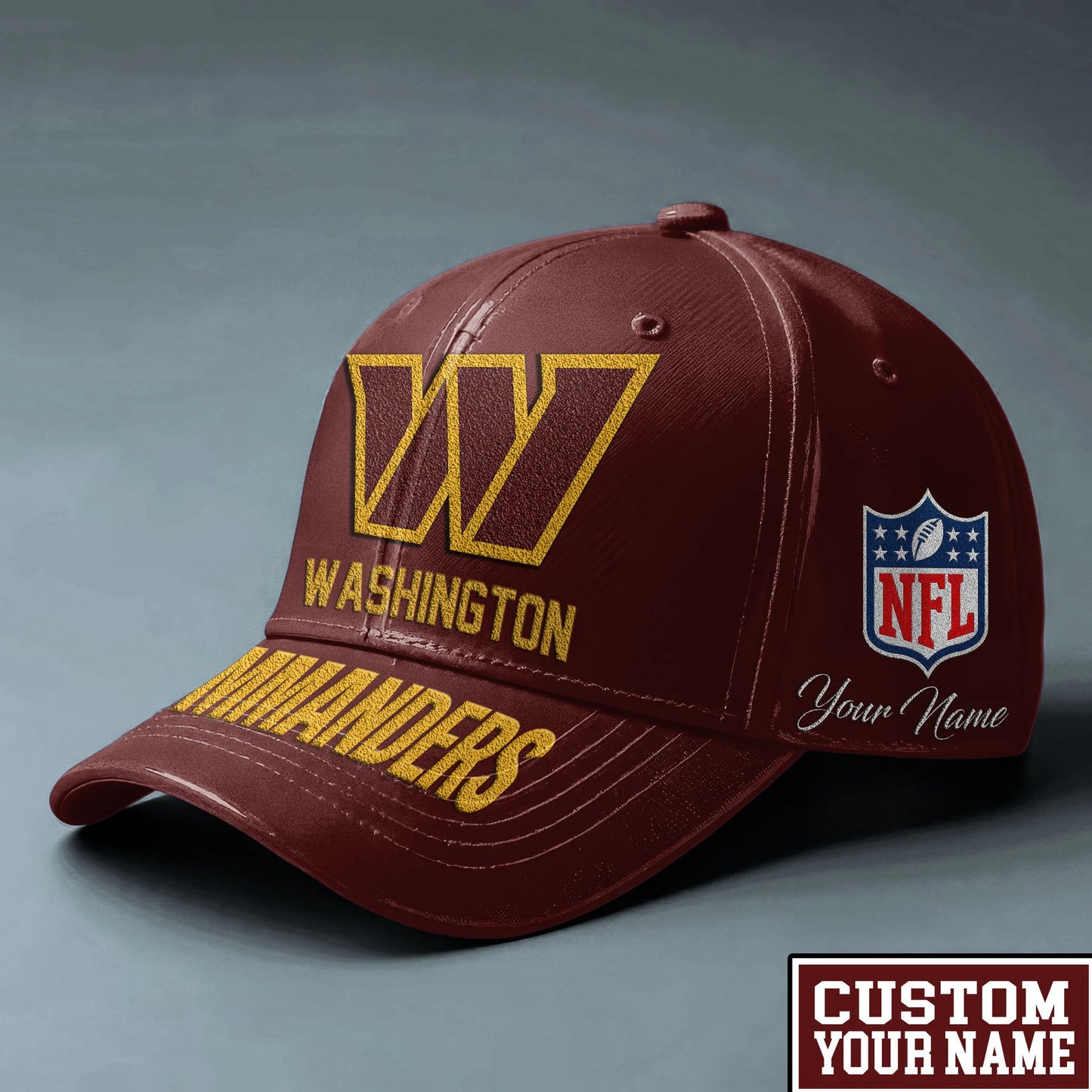 LIMITED EDITION - NEW CUSTOMIZED NFL12 WTC WASHINGTON COMMANDERS CLASSIC CAP