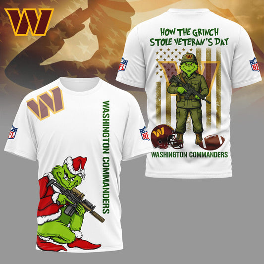 LIMITED EDITION - NEW CUSTOMIZED NFL12 WTC WASHINGTON COMMANDERS 3D SHIRT