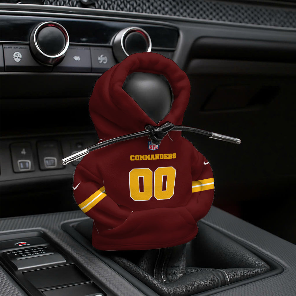 LIMITED EDITION - NEW CUSTOMIZED NFL12 WTC WASHINGTON COMMANDERS AUTOMOTIVE HOODIE SHIFT KNOB COVER