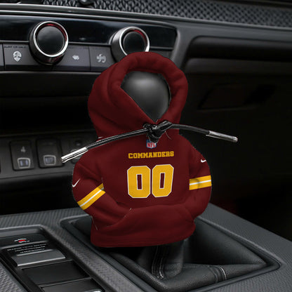 LIMITED EDITION - NEW CUSTOMIZED NFL12 WTC WASHINGTON COMMANDERS AUTOMOTIVE HOODIE SHIFT KNOB COVER