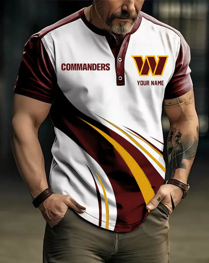 LIMITED EDITION - NEW CUSTOMIZED NFL12 WTC WASHINGTON COMMANDERS POLO SHIRT