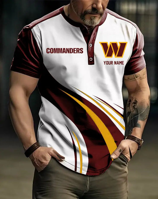 LIMITED EDITION - NEW CUSTOMIZED NFL12 WTC WASHINGTON COMMANDERS POLO SHIRT