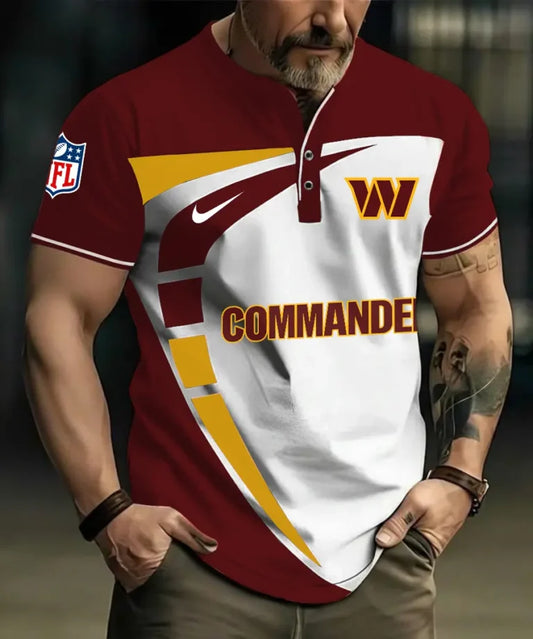 LIMITED EDITION - NEW CUSTOMIZED NFL12 WTC WASHINGTON COMMANDERS POLO SHIRT