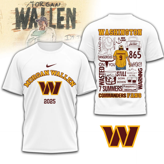 LIMITED EDITION - NEW CUSTOMIZED NFL12 WTC WASHINGTON COMMANDERS T-SHIRT | MULTIPLE COLORS AVAILABLE
