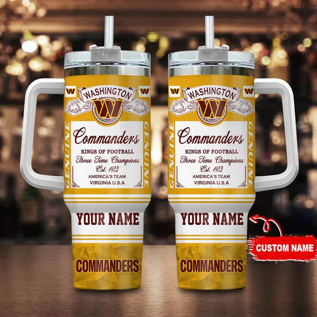 LIMITED EDITION - NEW CUSTOMIZED NFL12 WTC WASHINGTON COMMANDERS TUMBLER CUP