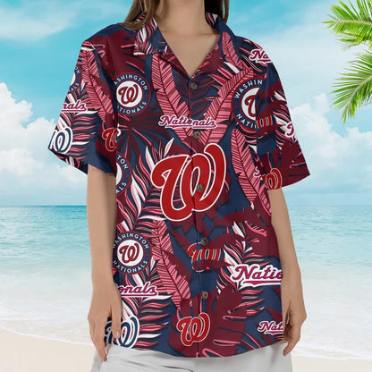 LIMITED EDITION - NEW CUSTOMIZED MLB28 WNS WASHINGTON NATIONALS UNISEX HAWAIIAN SHIRT