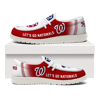 LIMITED EDITION - NEW CUSTOMIZED MLB28 WNS WASHINGTON NATIONALS LOAFER SHOES