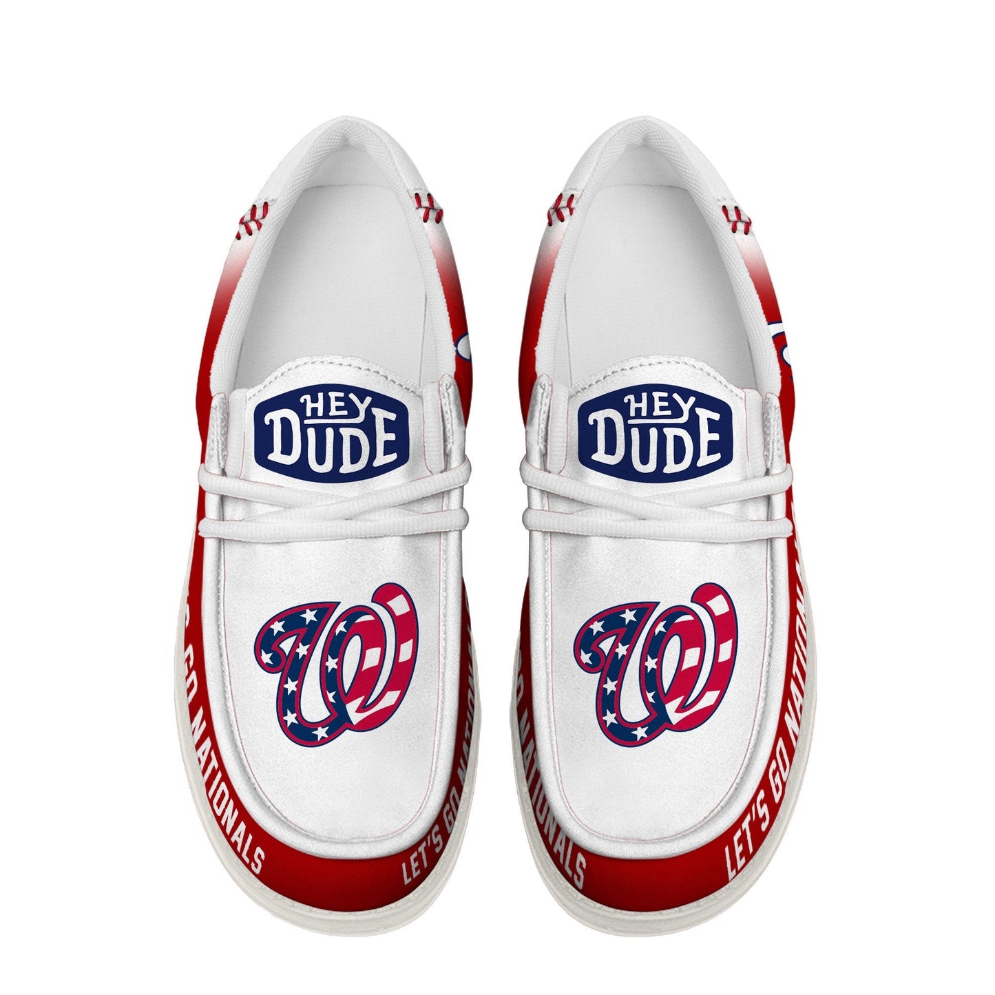 LIMITED EDITION - NEW CUSTOMIZED MLB28 WNS WASHINGTON NATIONALS LOAFER SHOES