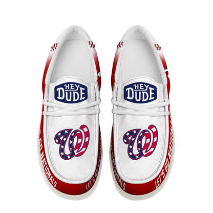 LIMITED EDITION - NEW CUSTOMIZED MLB28 WNS WASHINGTON NATIONALS LOAFER SHOES