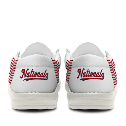 LIMITED EDITION - NEW CUSTOMIZED MLB28 WNS WASHINGTON NATIONALS LOAFER SHOES