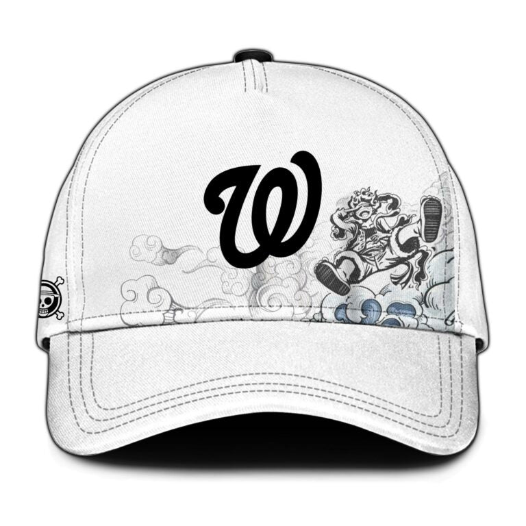 LIMITED EDITION - NEW CUSTOMIZED MLB28 WNS WASHINGTON NATIONALS x ONE PIECE BASEBALL JERSEY & CAP