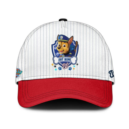LIMITED EDITION - NEW CUSTOMIZED MLB28 WNS WASHINGTON NATIONALS x PAW PATROL BASEBALL JERSEY & CAP
