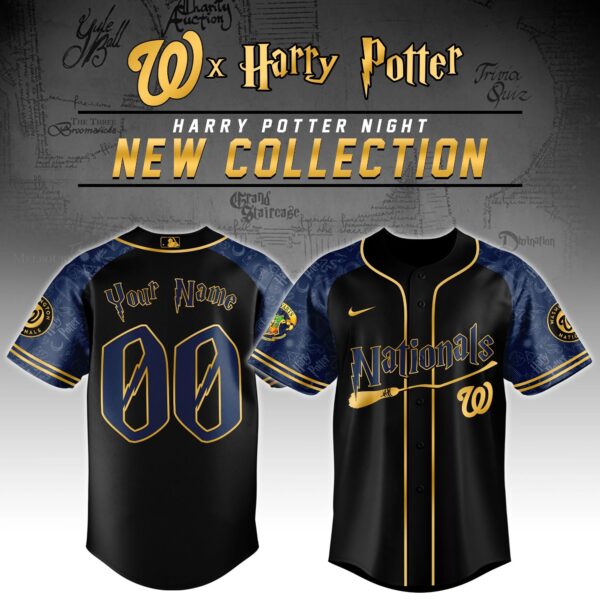 LIMITED EDITION - NEW CUSTOMIZED MLB28 WNS WASHINGTON NATIONALS x HARRY POTTER BASEBALL JERSEY