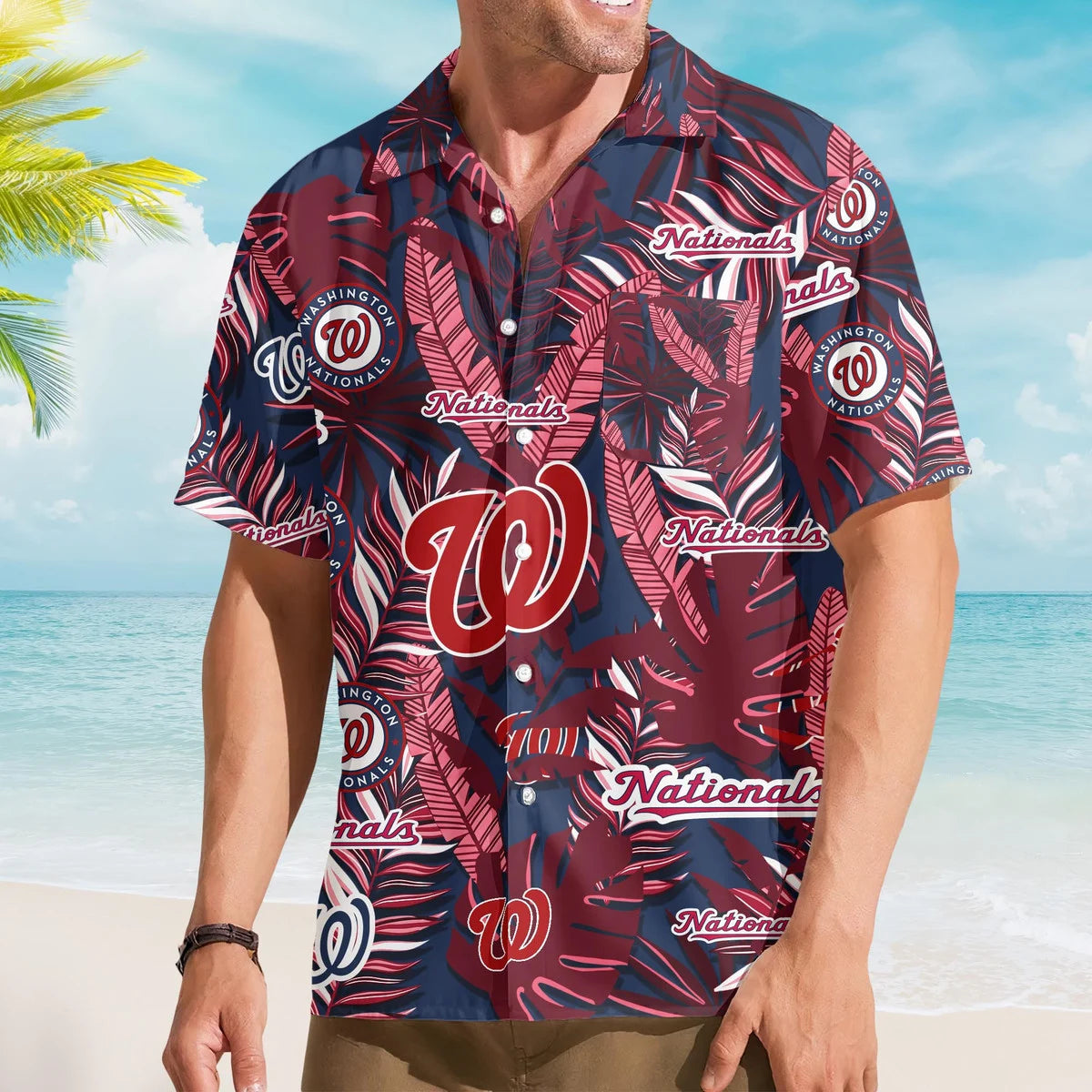 LIMITED EDITION - NEW CUSTOMIZED MLB28 WNS WASHINGTON NATIONALS UNISEX HAWAIIAN SHIRT