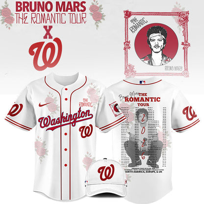 [FLASH SALE] NEW CUSTOMIZED MLB28 WA NATIONALS x BRUNO MARS BASEBALL JERSEY