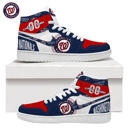 LIMITED EDITION - NEW CUSTOMIZED MLB28 WA NATIONALS AIR JORDAN SNEAKERS