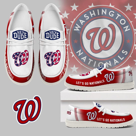 LIMITED EDITION - NEW CUSTOMIZED MLB28 WNS WASHINGTON NATIONALS LOAFER SHOES