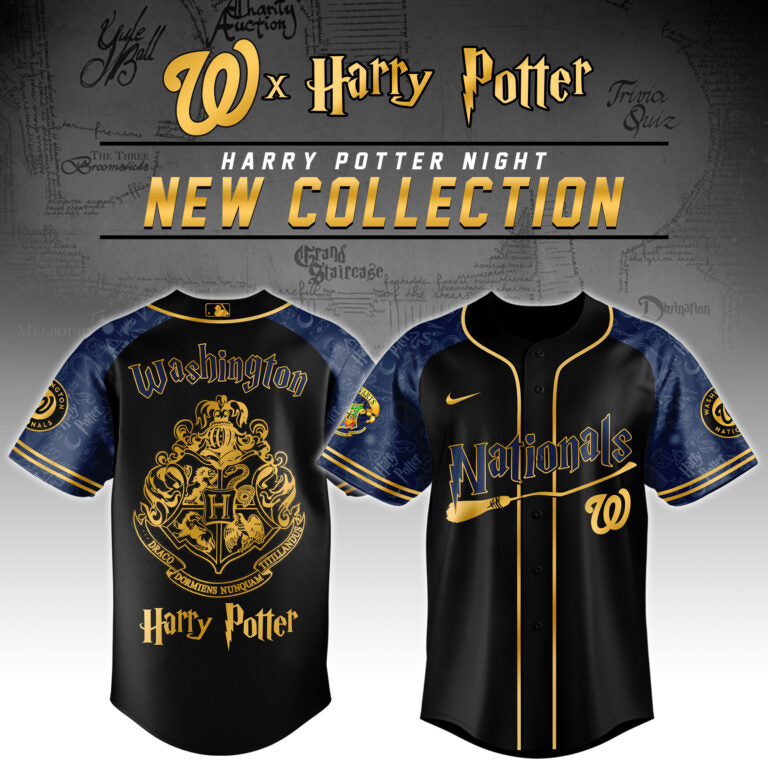 LIMITED EDITION - NEW CUSTOMIZED MLB28 WA NATIONALS x HARRY POTTER BASEBALL JERSEY & CAP