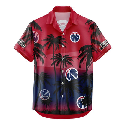 LIMITED EDITION - NEW CUSTOMIZED NBA28 WWI WASHINGTON WIZARDS UNISEX HAWAIIAN SHIRT & SHORTS SET
