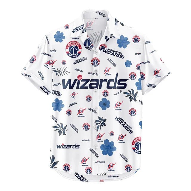 LIMITED EDITION - NEW CUSTOMIZED NBA28 WWI WASHINGTON WIZARDS UNISEX HAWAIIAN SHIRT & SHORTS SET
