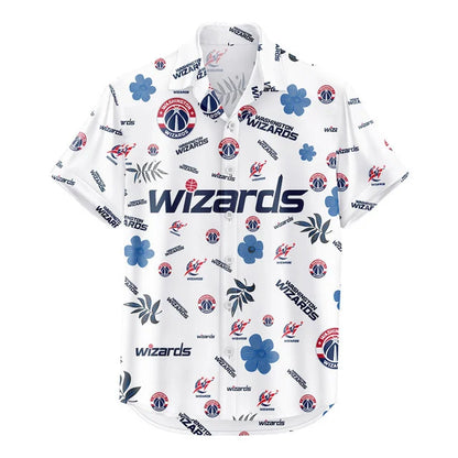LIMITED EDITION - NEW CUSTOMIZED NBA28 WWI WASHINGTON WIZARDS UNISEX HAWAIIAN SHIRT & SHORTS SET