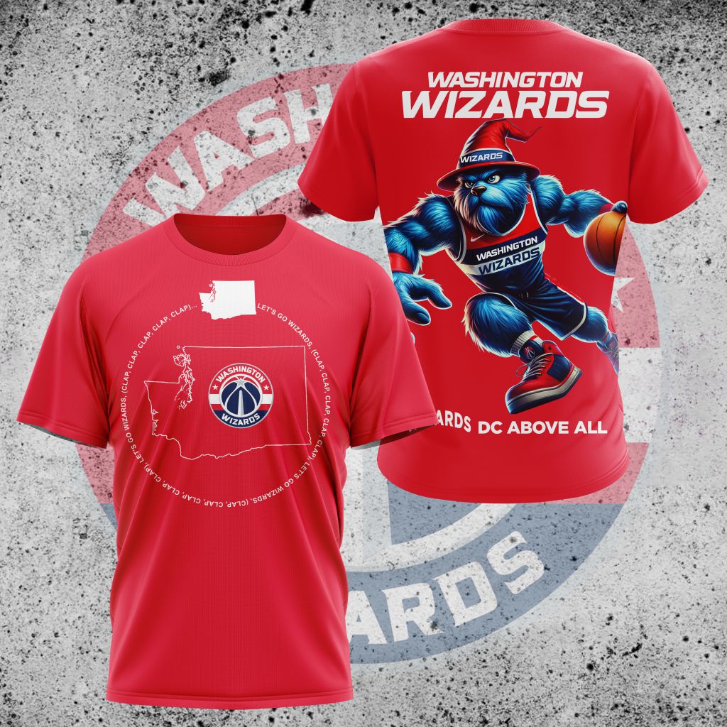 LIMITED EDITION - NEW CUSTOMIZED NBA28 WW WASHINGTON WIZARDS UNISEX T-SHIRT, POLO, HOODIE & JACKETS