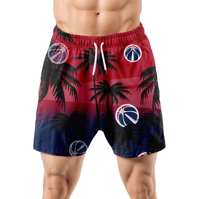 LIMITED EDITION - NEW CUSTOMIZED NBA28 WWI WASHINGTON WIZARDS UNISEX HAWAIIAN SHIRT & SHORTS SET