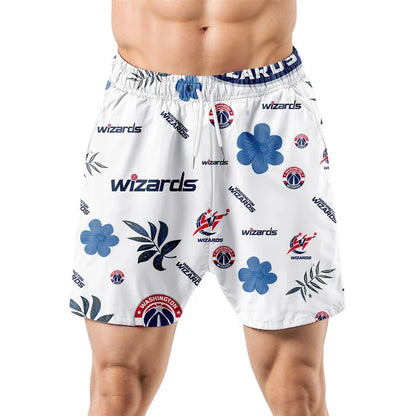 LIMITED EDITION - NEW CUSTOMIZED NBA28 WWI WASHINGTON WIZARDS UNISEX HAWAIIAN SHIRT & SHORTS SET