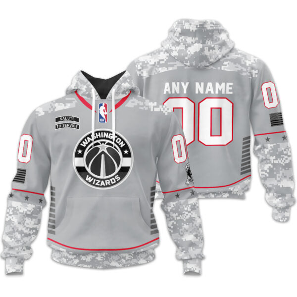 LIMITED EDITION - NEW CUSTOMIZED NBA28 WW WASHINGTON WIZARDS UNISEX T-SHIRT, POLO, HOODIE & JACKETS