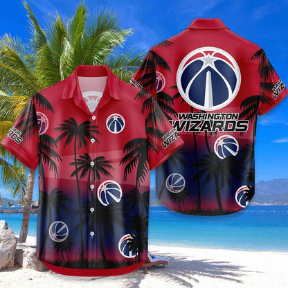 LIMITED EDITION - NEW CUSTOMIZED NBA28 WWI WASHINGTON WIZARDS UNISEX HAWAIIAN SHIRT & SHORTS SET