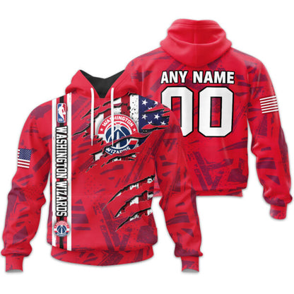 LIMITED EDITION - NEW CUSTOMIZED NBA28 WWI WASHINGTON WIZARDS UNISEX T-SHIRT, POLO, HOODIE & JACKETS