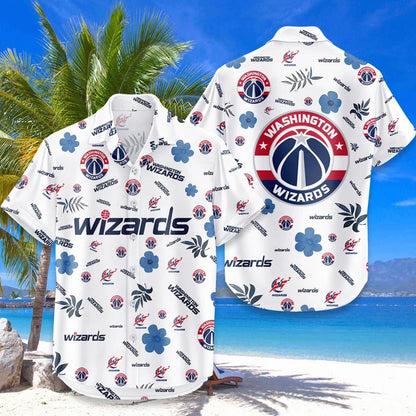 LIMITED EDITION - NEW CUSTOMIZED NBA28 WWI WASHINGTON WIZARDS UNISEX HAWAIIAN SHIRT & SHORTS SET