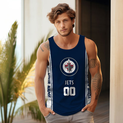LIMITED EDITION - NEW CUSTOMIZED NHL21 WPJ WINNIPEG JETS UNISEX TANK TOP