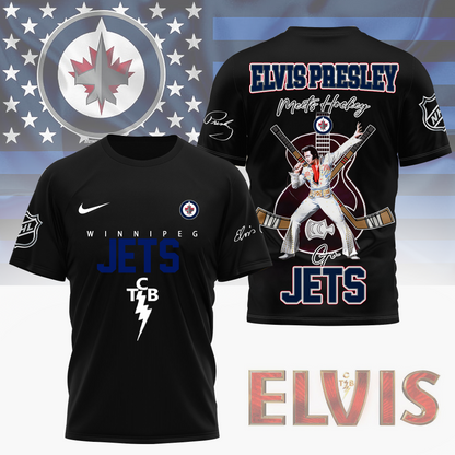 LIMITED EDITION - NEW CUSTOMIZED NHL21 WPJ WINNIPEG JETSX ELVIS PRESLEY FAN 3D SHIRT