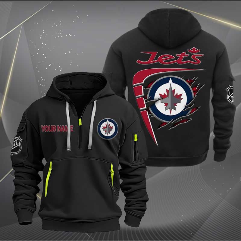 LIMITED EDITION - NEW CUSTOMIZED NHL20 STK SEATTLE KRAKEN QUARTER ZIP HOODIE
