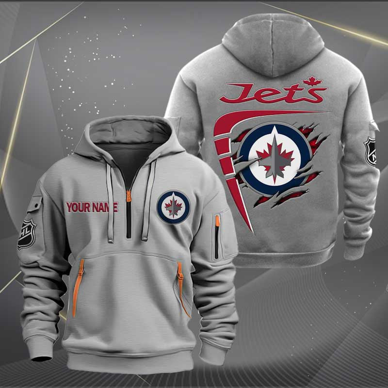 LIMITED EDITION - NEW CUSTOMIZED NHL20 STK SEATTLE KRAKEN QUARTER ZIP HOODIE