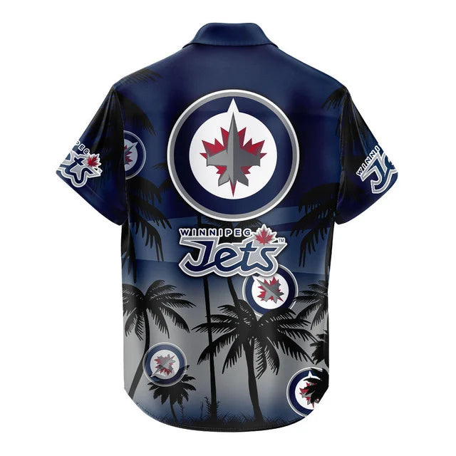 LIMITED EDITION - NEW CUSTOMIZED NHL21 WPJ WINNIPEG JETS UNISEX HAWAIIAN SHIRT & SHORTS SET