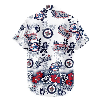 LIMITED EDITION - NEW CUSTOMIZED NHL21 WPJ WINNIPEG JETS UNISEX HAWAIIAN SHIRT & SHORTS SET