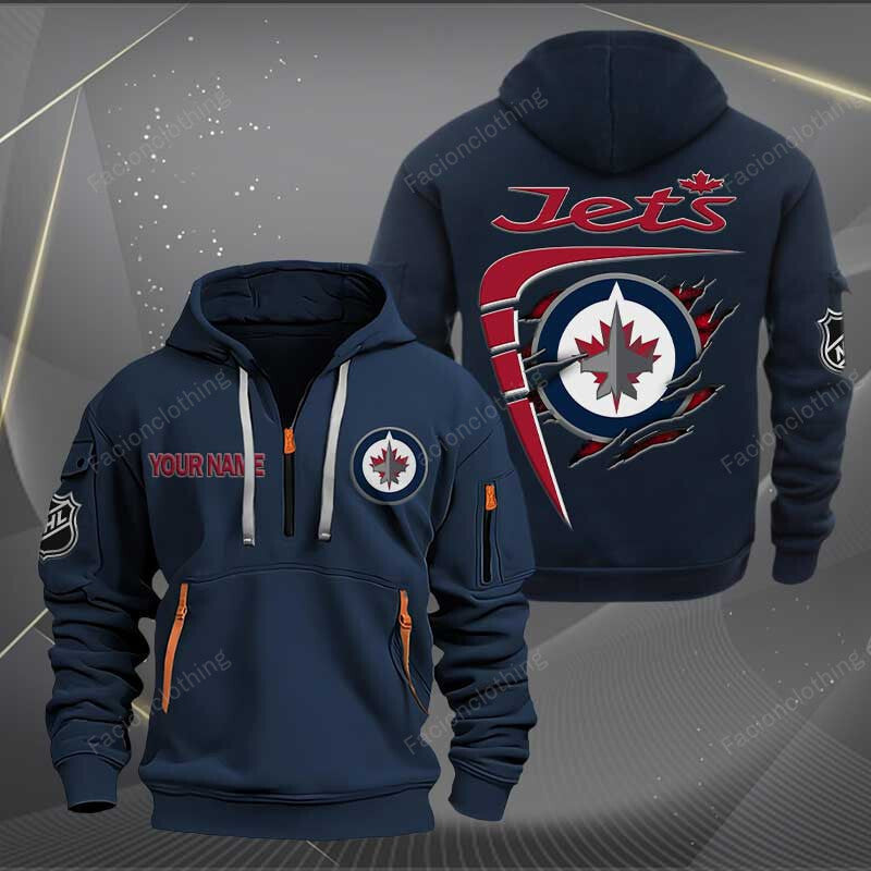 LIMITED EDITION - NEW CUSTOMIZED NHL20 STK SEATTLE KRAKEN QUARTER ZIP HOODIE