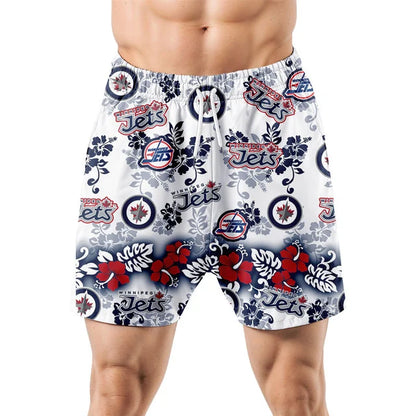 LIMITED EDITION - NEW CUSTOMIZED NHL21 WPJ WINNIPEG JETS UNISEX HAWAIIAN SHIRT & SHORTS SET