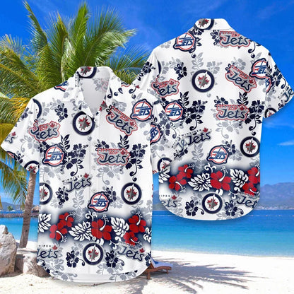LIMITED EDITION - NEW CUSTOMIZED NHL21 WPJ WINNIPEG JETS UNISEX HAWAIIAN SHIRT & SHORTS SET