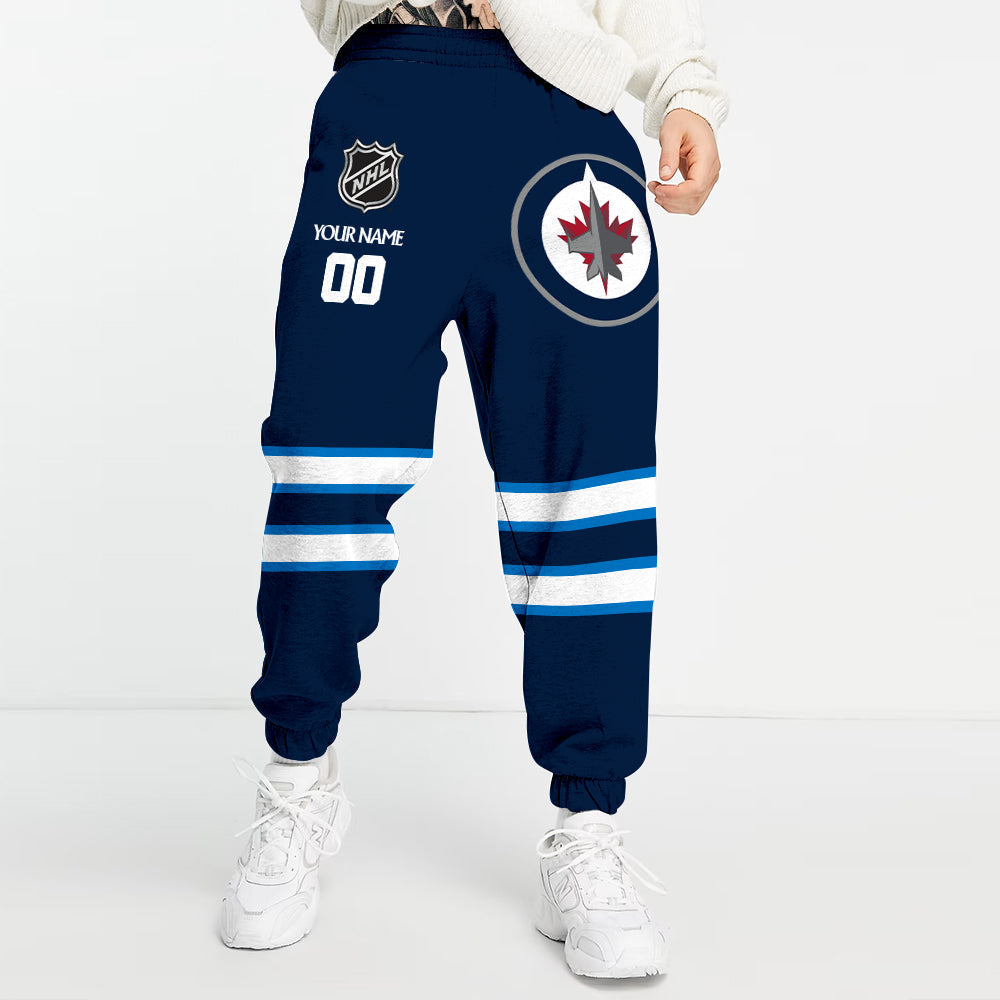 LIMITED EDITION - NEW CUSTOMIZED NHL21 WPJ WINNIPEG JETS COMBO HOODIE & LONGPANTS
